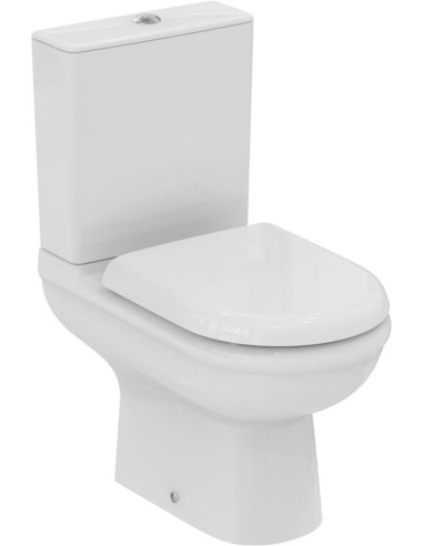 Ideal Standard EXACTO grīdas klozetpoda komplekts ar skalošanas kasti 4/2.5l un Soft-Close vāku