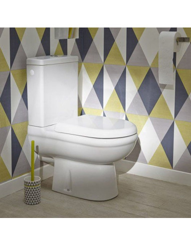 Ideal Standard EXACTO grīdas klozetpoda komplekts ar skalošanas kasti 4/2.5l un Soft-Close vāku