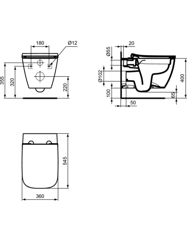 Ideal Standard i.life B klozetpoda sēdriņkis ar Soft-Close funkciju
