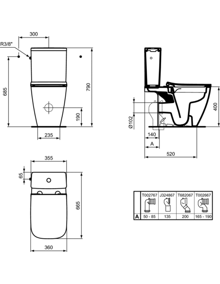 Ideal Standar i.life B grīdas klozetpods ar RimLS+ skalošanas funkciju Ideal Standar i.life B grīdas klozetpods ar RimLS+ skalošanas funkciju