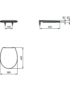 Ideal Standard Eurovit klozetpoda vāks ar Soft-Close funkciju 2
