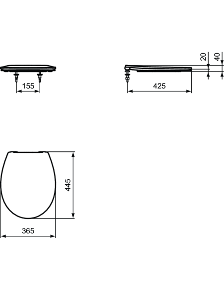 Ideal Standard Eurovit klozetpoda vāks ar Soft-Close funkciju Ideal Standard Eurovit klozetpoda vāks ar Soft-Close funkciju