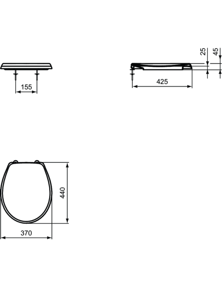 Ideal Standard Contour 21 klozetpoda sēdriņķis