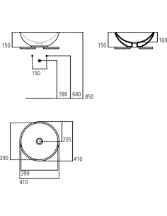 Ideal Standard STRADA O virsmas izlietne, 410x410x150mm (h), Silk Black 2