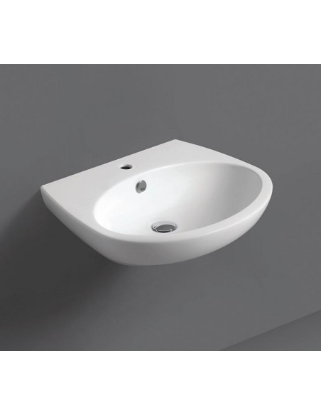 Bormio izlietne 66x51cm, pie sienas/uz virsmas, balta