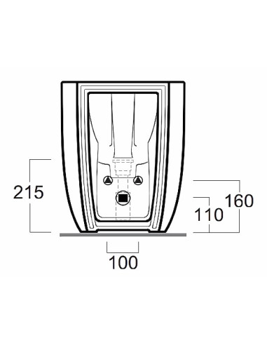Bormio bidē 54x35cm, balts