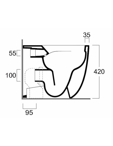 Bormio Rimless WC pods, balts