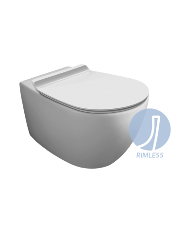 Vignoni Rimless sienas WC poda komplekts, balts
