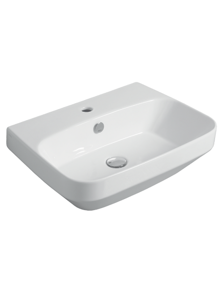 Baden izlietne 60x45cm, pie sienas/uz virsmas, balta