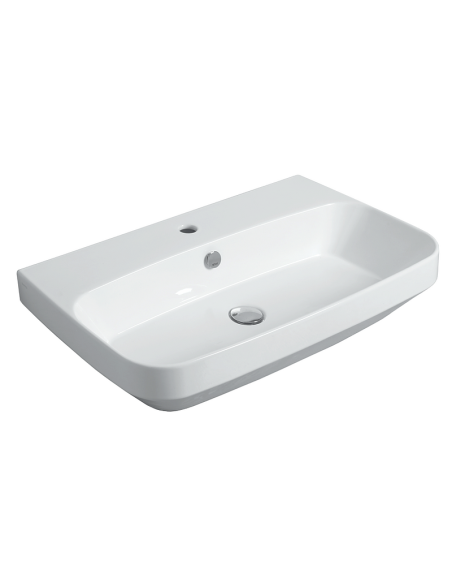 Baden izlietne 80x45cm, pie sienas/uz virsmas, balta