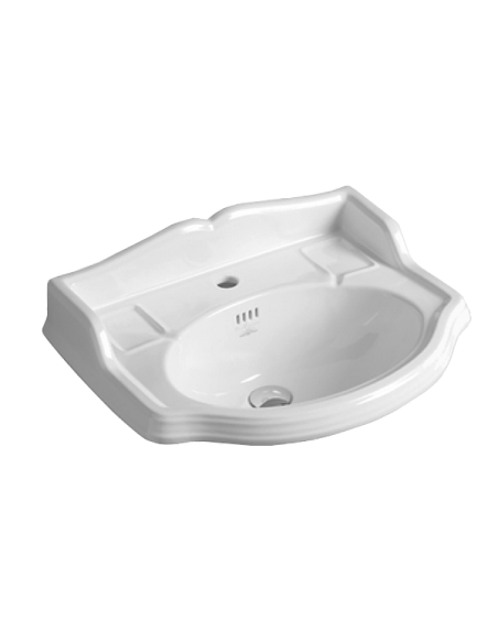 Arcade izlietne 59x46cm, montējama uz kājas, balta