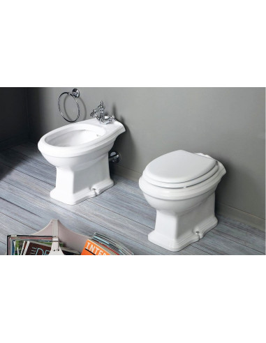 Arcade WC sēdriņkis Soft-Close, poliesters, bronzas enģes, balts