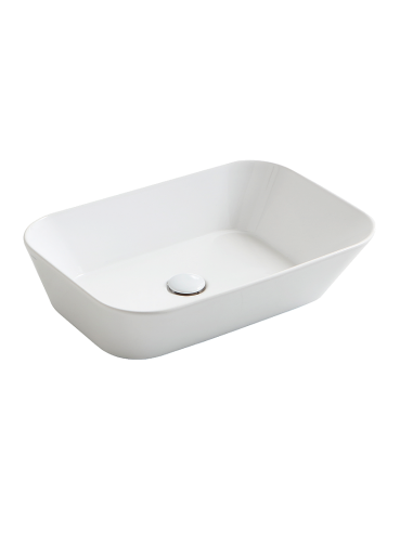 Wave izlietne 60x42xh16.5cm, kvadrātformas, uz virsmas, balta
