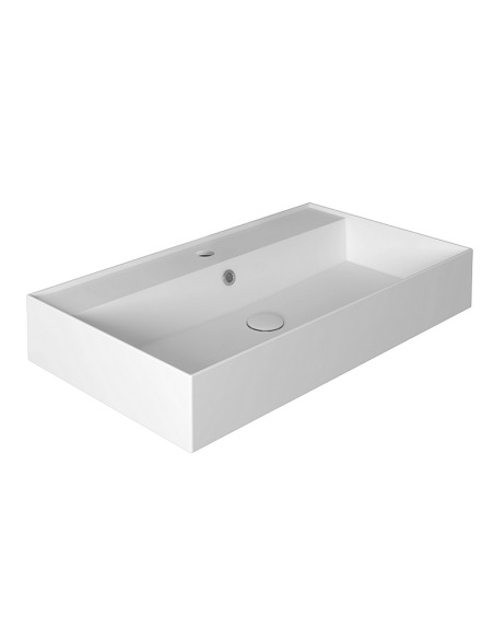 Agile izlietne 81x46cm, kvadrātformas, pie sienas, balta Agile izlietne 81x46cm, kvadrātformas, pie sienas, balta