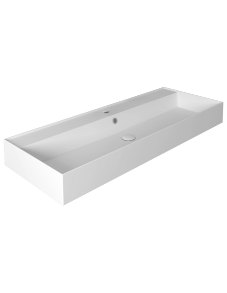 Agile izlietne 121x46cm, kvadrātformas, pie sienas, balta Agile izlietne 121x46cm, kvadrātformas, pie sienas, balta