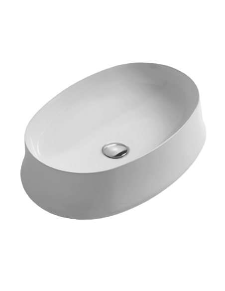 Sharp izlietne 60x42cm, ovāla, uz virsmas, balta Sharp izlietne 60x42cm, ovāla, uz virsmas, balta