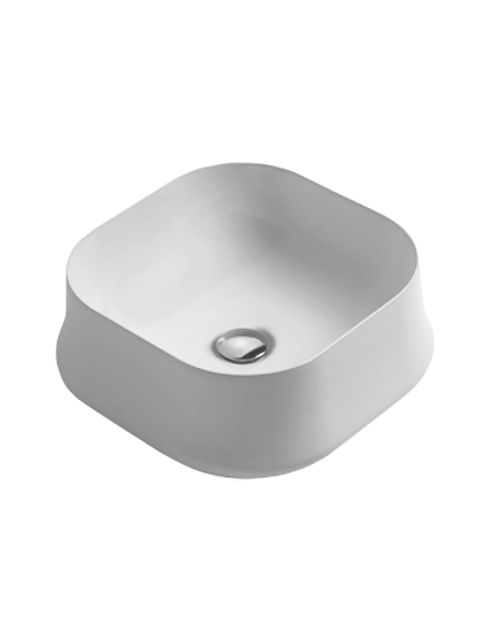 Sharp izlietne 42x42cm, kvadrātformas, uz virsmas, balta Sharp izlietne 42x42cm, kvadrātformas, uz virsmas, balta