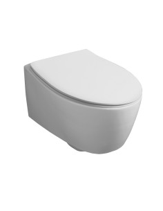 LFT SPAZIO Rimless sienas WC poda komplekts, balts