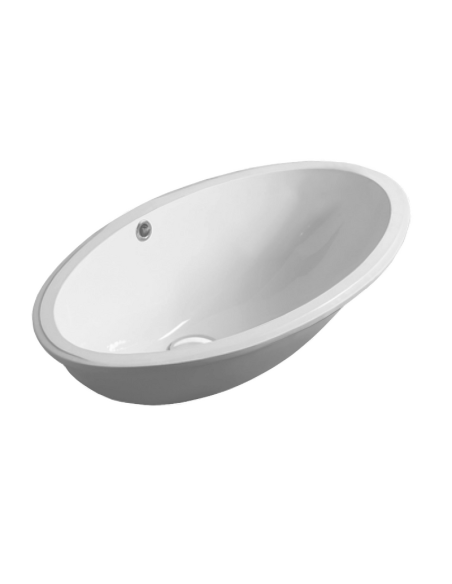 Spazio izlietne 66x39cm, ovāla, iebūvējama zem virsmas, balta