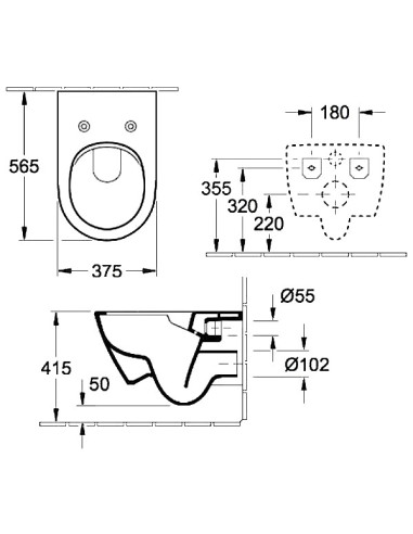Subway 2.0 Sienas WC Combipack, Direct Flush, SlimSeat