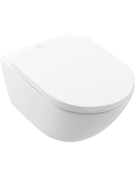 Subway 3.0 Rimless pods ar QR/SC vāku, stiprināms pie sienas, 370x560mm, TwistFlush, SupraFix, balts