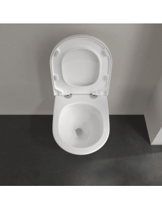 Subway 3.0 Rimless pods ar QR/SC vāku, stiprināms pie sienas, 370x560mm, TwistFlush, SupraFix, balts 2