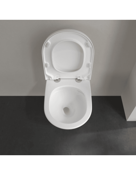 Subway 3.0 Rimless pods ar QR/SC vāku, stiprināms pie sienas, 370x560mm, TwistFlush, SupraFix, balts