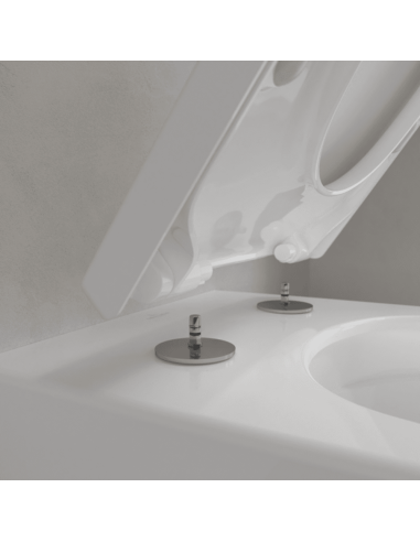 Subway 3.0 Rimless pods ar QR/SC vāku, stiprināms pie sienas, 370x560mm, TwistFlush, SupraFix, balts