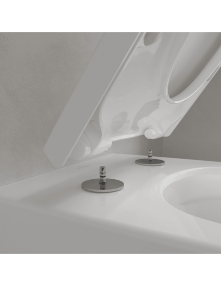 Subway 3.0 Rimless pods ar QR/SC vāku, stiprināms pie sienas, 370x560mm, TwistFlush, SupraFix, balts