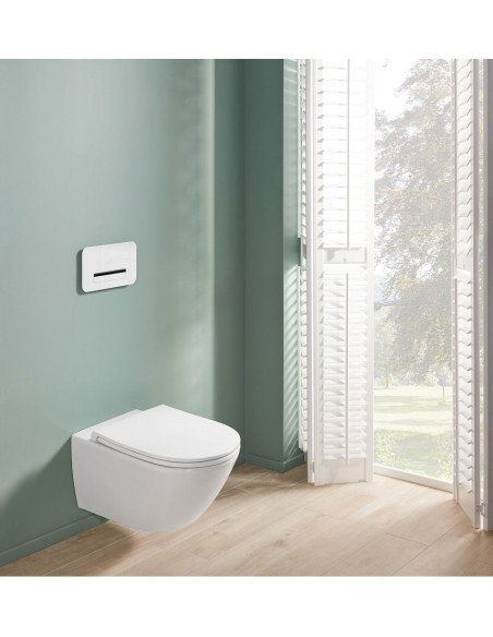 Universo TwistFlush komplekts, piekaramais tualetes pods ar TwistFlush, balts