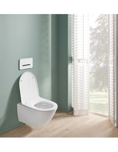 Universo TwistFlush komplekts, piekaramais tualetes pods ar TwistFlush, balts