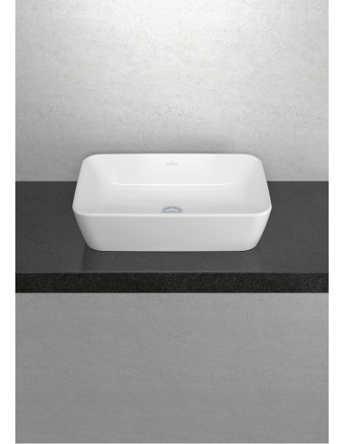 Architectura uzliekamās izlietne, 600 x 405 x 155mm, balts, ar pārplūdi, neslīpēta