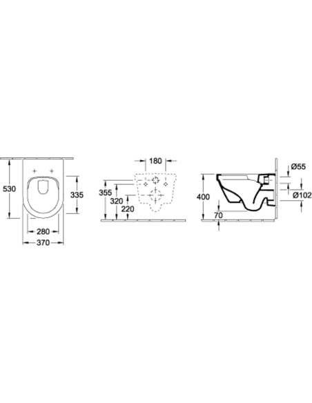 Architectura komplekts, piekaramais pods, ar DirectFlush, balts Architectura komplekts, piekaramais pods, ar DirectFlush, balts