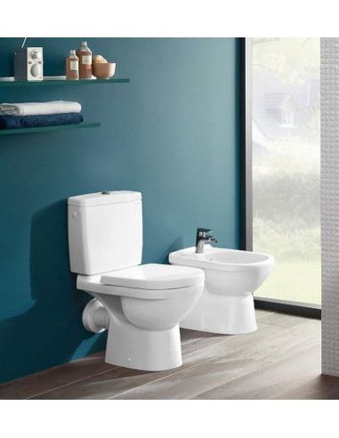 Villeroy&Boch O.Novo grīdas bidē 36x56cm, sienas izvads, balts