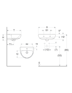 Geberit Selnova izlietne 50x41cm 2