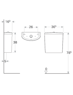 Geberit Selnova cisterna ar pievadu no apakšas 2