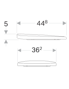 Geberit Selnova cietais WC vāks ovāls, uzstādīšana no apakšas 2