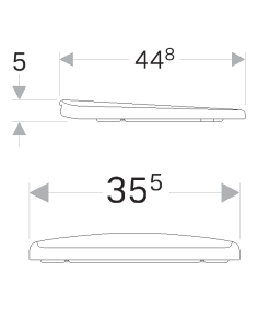 Geberit Selnova cietais WC vāks kvadrātveida, uzstādīšana no apakšas 2
