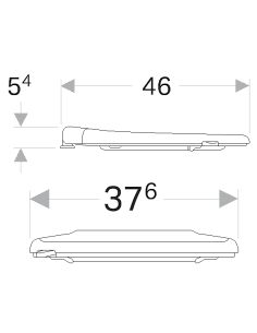 Geberit Selnova Comfort cietais WC vāks NT eņģes, uzstādīšana no apakšas 2