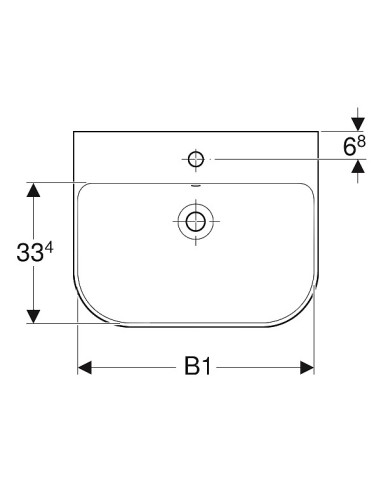 Izlietne Smyle taisnstūrveida 55x44