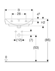 Izlietne Smyle taisnstūrveida 60x48 2