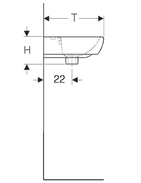 Izlietne Smyle taisnstūrveida 75x48 Izlietne Smyle taisnstūrveida 75x48