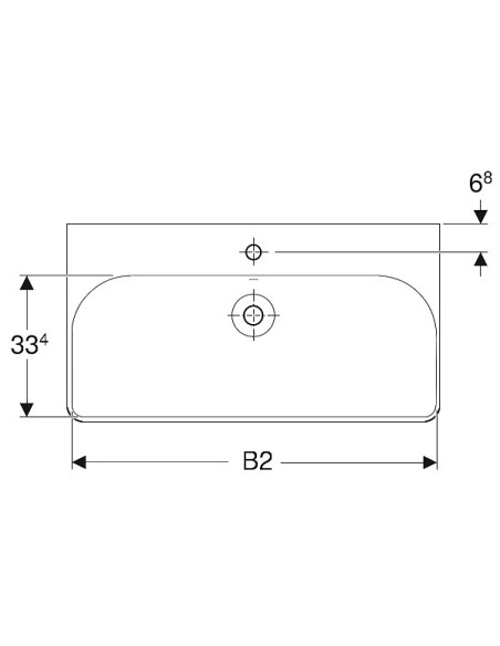 Izlietne Smyle taisnstūrveida 90x48