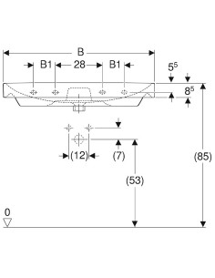 Izlietne Smyle taisnstūrveida 90x48 2