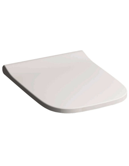 WC taisnstūrveida vāks Smyle, plāns dizains, Soft-Close, ātras atbrīvošanas eņģes