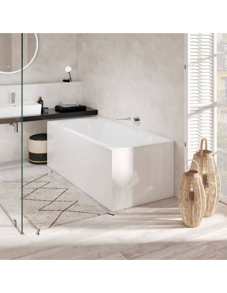 Oberon taisnstūra vanna Solo 1700 x 750mm balts