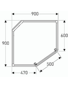 Ifö Showerama piecstūra paliktnis 90x90cm, balts 2