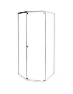 Ifö Showerama priekšējais stikls, 90x90cm caurspīdīgs sudraba profili