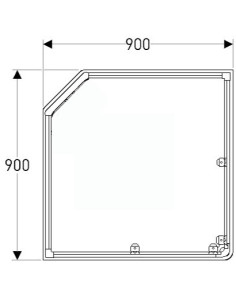 Ifö Showerama kvardātveida paliktnis 90x90cm, balts 2