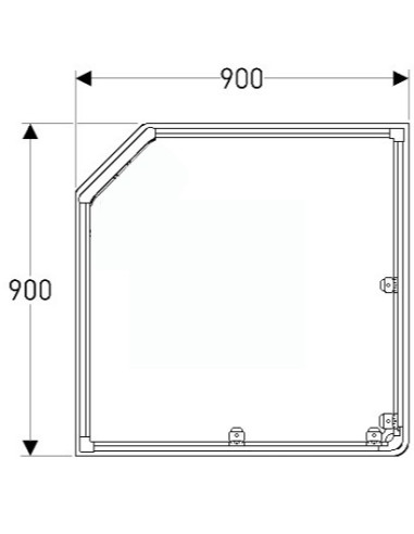 Ifö Showerama kvardātveida paliktnis 90x90cm, balts